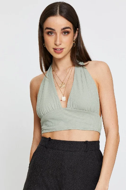 Green Halter Top Clearance Event