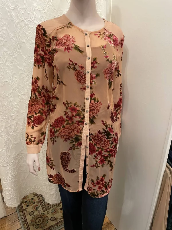 Isla Tunic In Peach, Merlot Chic Style