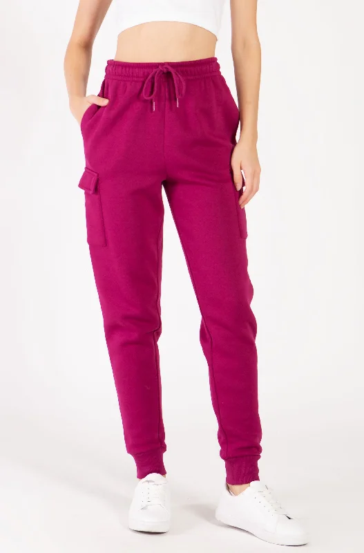 Fleece Cargo Joggers Colorful Clothing