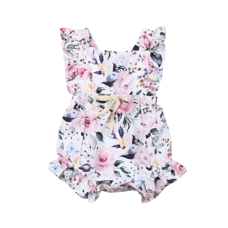 ROSE Ruffle Romper Limited Time Flash Sale