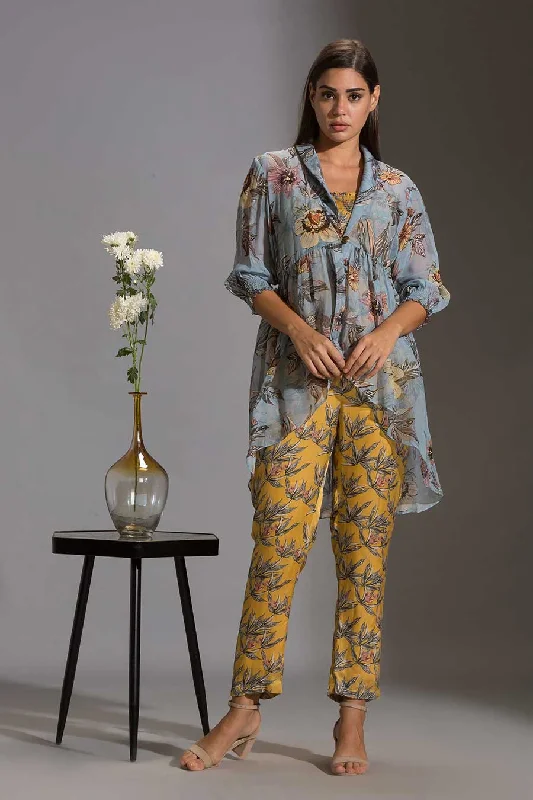 Floral Print Jumpsuit & Jacket Set Wardrobe Upgrade