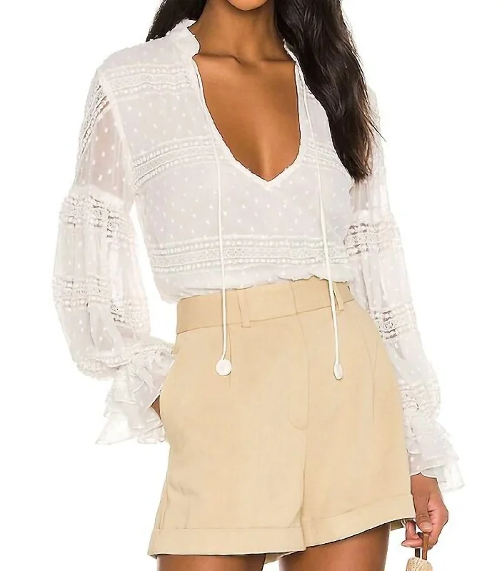 Seliene Top In White Runway Inspired Wear