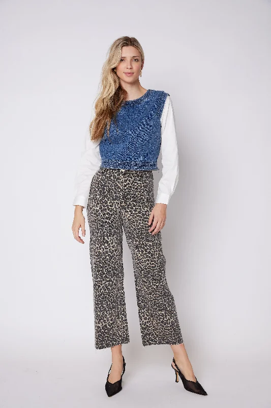 Laurie Leopard Print Pants Elegant Details