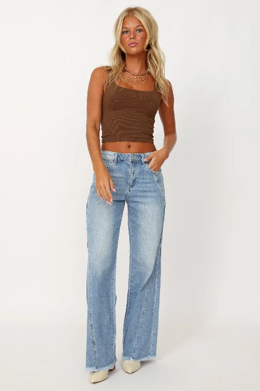 Rivers High Rise Wide Leg A-Line Jeans Season Sale