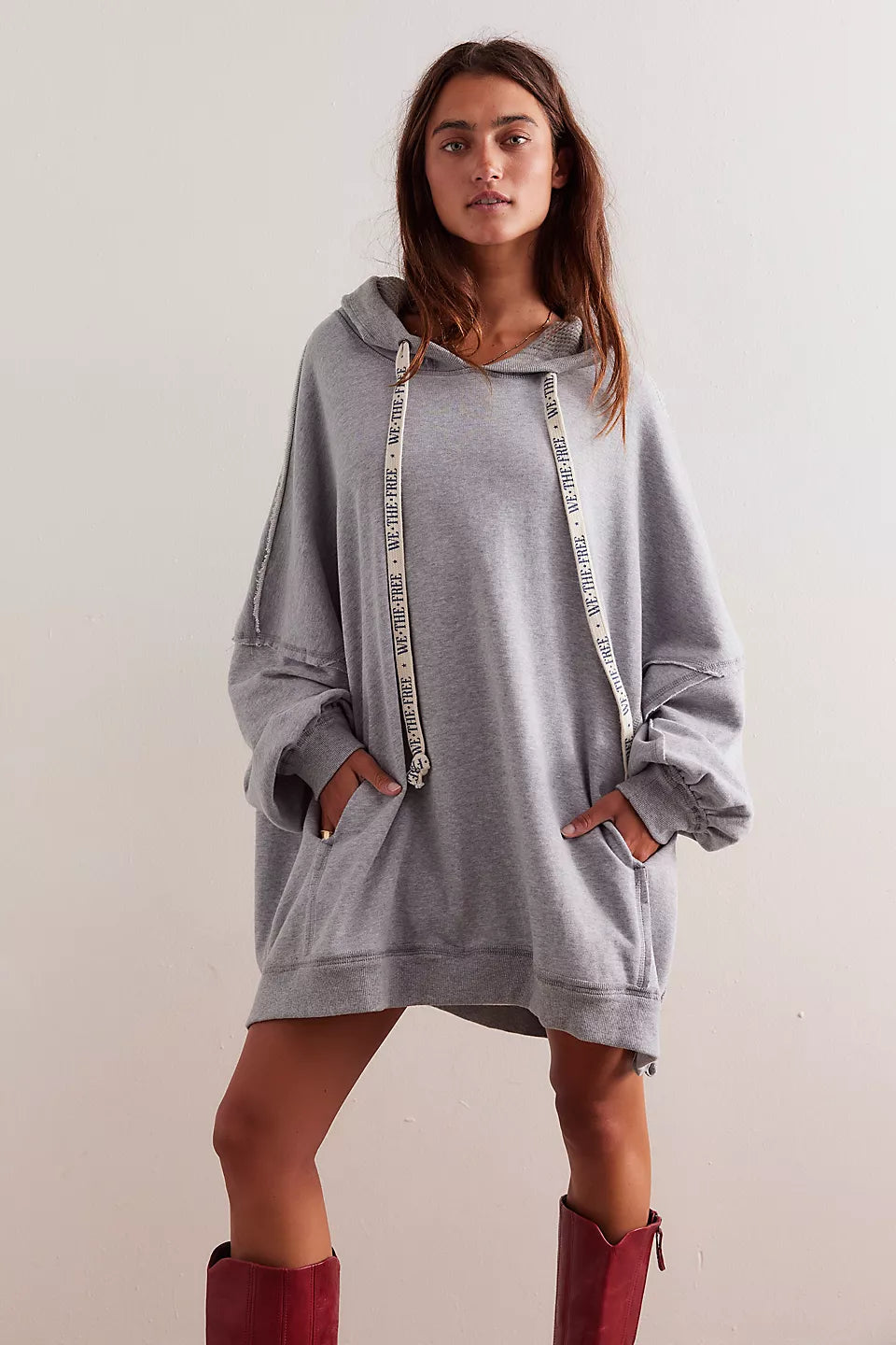 Free People We The Free We Hoodie - HEATHER GREY Stylish Savings