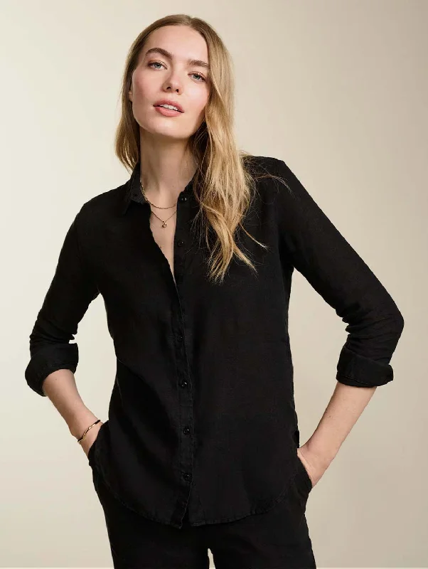 Martine Linen Shirt | Caviar Black Style Breakthroughs