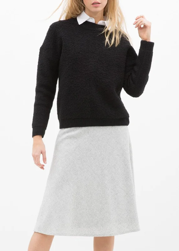 High Waisted Wool Knit Midi Skirt Don't Miss Out