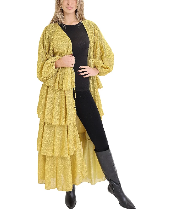 Lurex Shimmer Tiered Duster Durable Fashion Picks