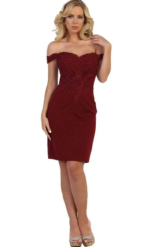 May Queen - Sweetheart V-Back Sheath Dress MQ1577 Fashion For Every Occasion