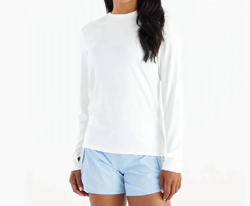 Shade Long Sleeve Ii Top In Bright White Trendy Street Style