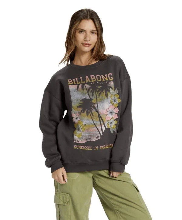 Billabong Sunkissed Paradise Sweatshirt - OFF BLACK Save On Classic Elegant Styles