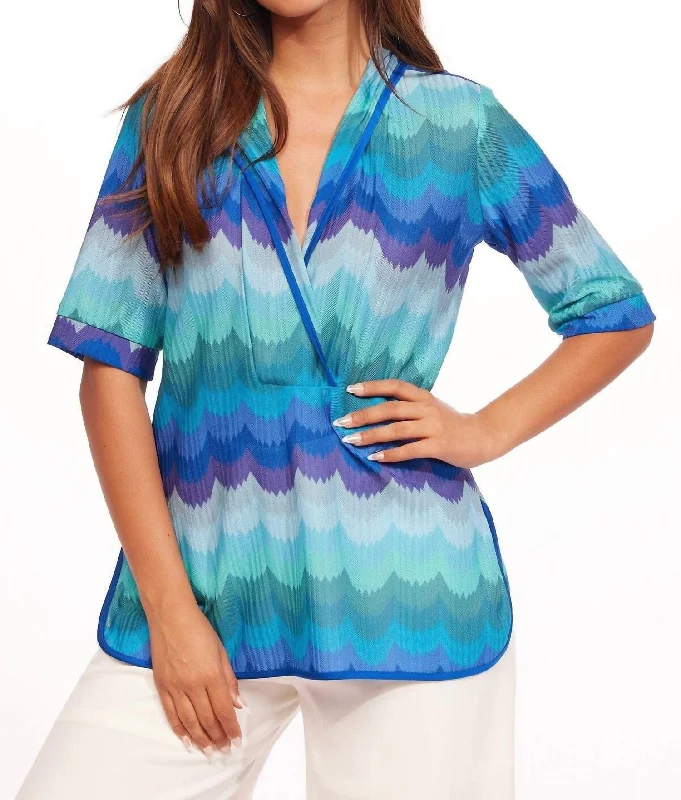 Hannelas Top In Sea Holly Limited Time Offer