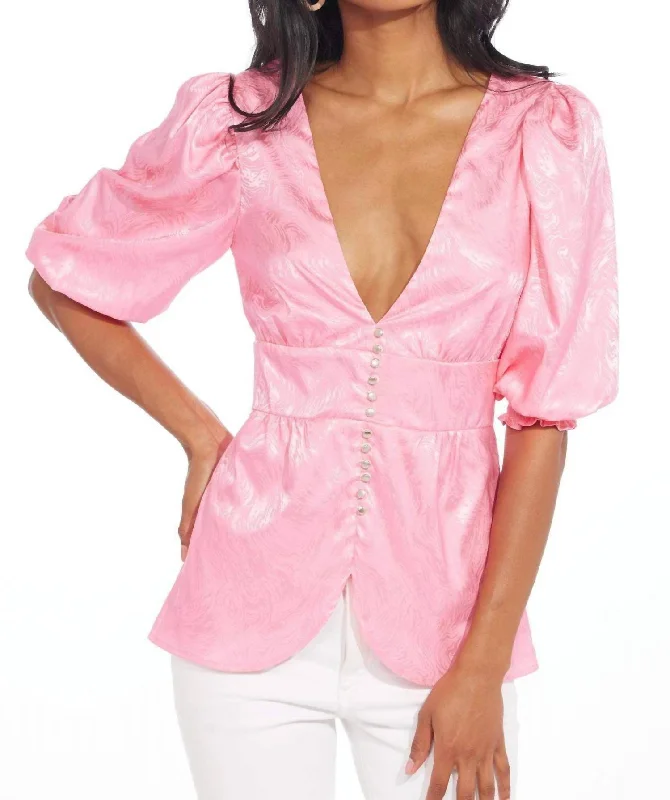 Peterson Top In Bubblegum Pink Limited Styles