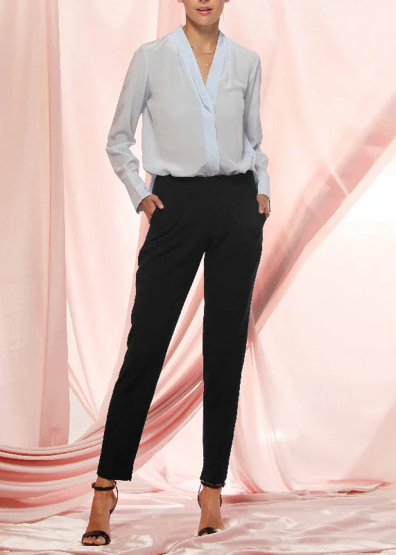 Slim Fit Pants In Black Stylish Statements