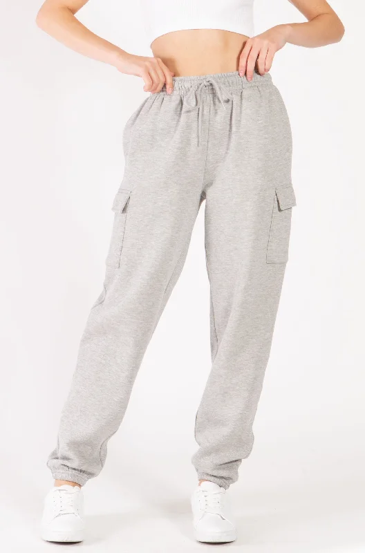 Oversized Fleece Cargo Sweatpants Elegant Attire For The Modern Lady