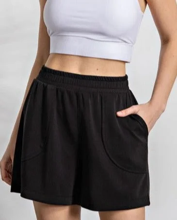 Modal Elastic Waist Shorts Evening Elegance