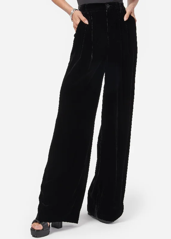 Rylie Velvet Pant Black Pastel Styles