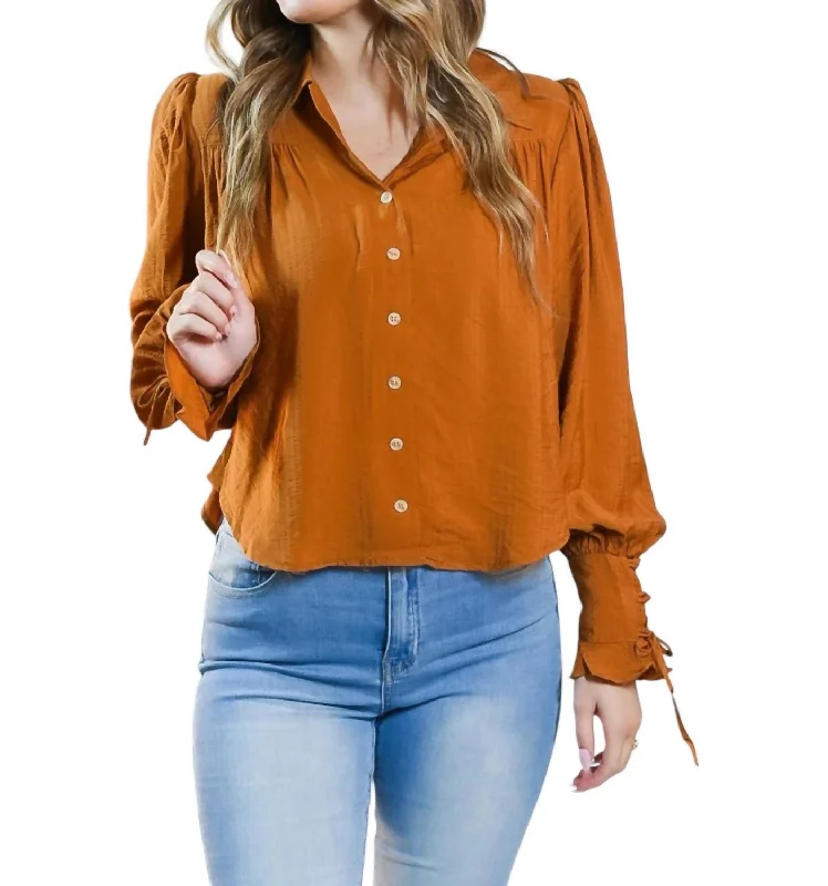 Autumn Forever Top In Brown Limited Styles