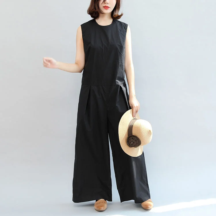 black stylish linen pants casual  sleeveless tops and loose jumpsuit pants Trend Setting Wardrobe