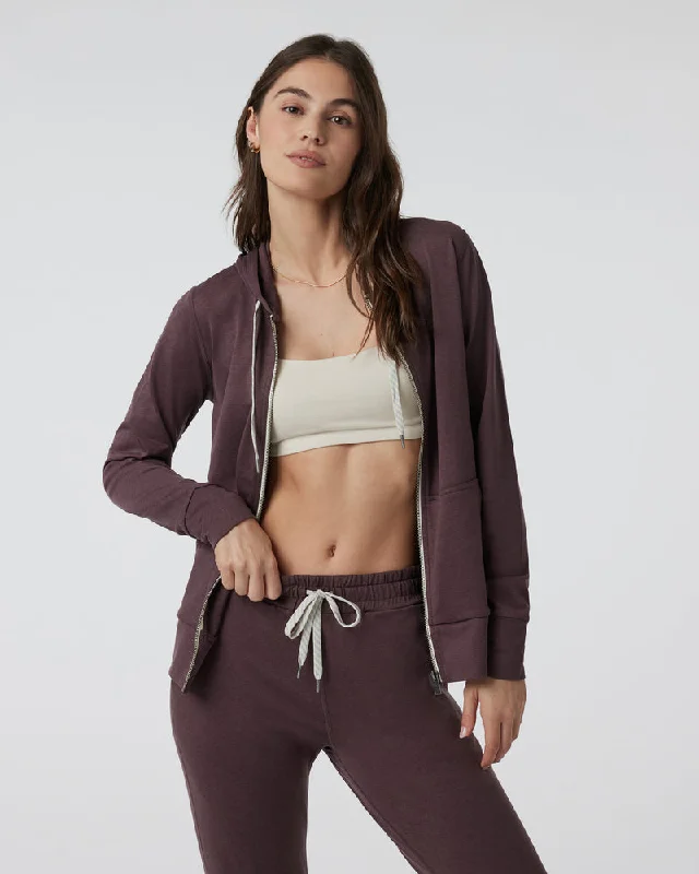 Vuori Halo Performance Hoodie 2.0 - ELDERBERRY HEATHER Versatile Wardrobe Essentials