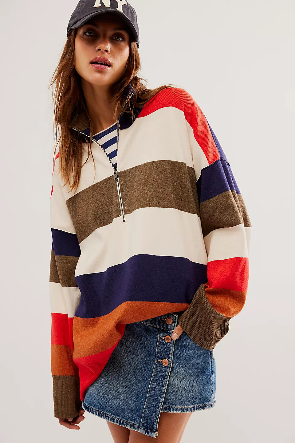 Free People Coastal Stripe Pullover - SET SAIL COMBO Get The Latest Trends