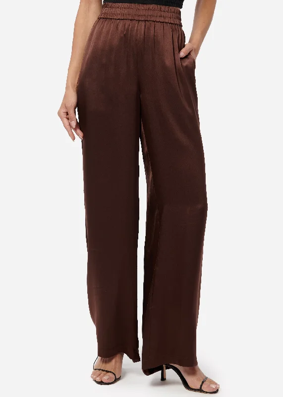 Bleecker Silk Pant Chocolate Seasonal Trends