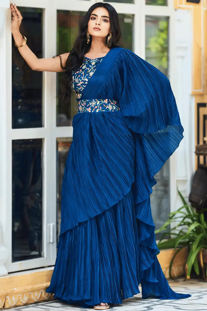 Trendy Ruffle Saree For Wedding Guest Buy Online Limited Stock, Big Discounts