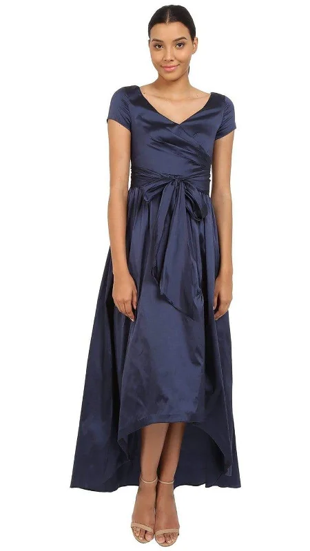 Adrianna Papell - 81917430 Ruched Taffeta High-Low Gown Sustainable Fashion Extravaganza