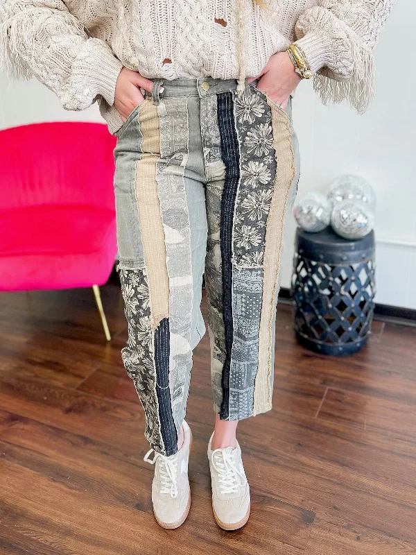 Let It Go Patchwork Jeans Early Access To Art Deco Styles Sale