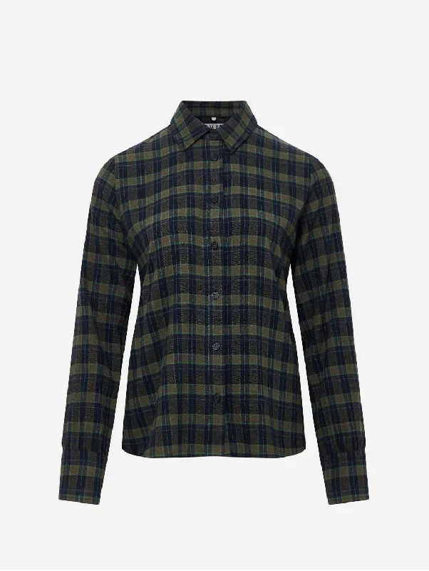 Kenji Women's TENCEL™ Shirt | Navy Check Insane Discount Onslaught