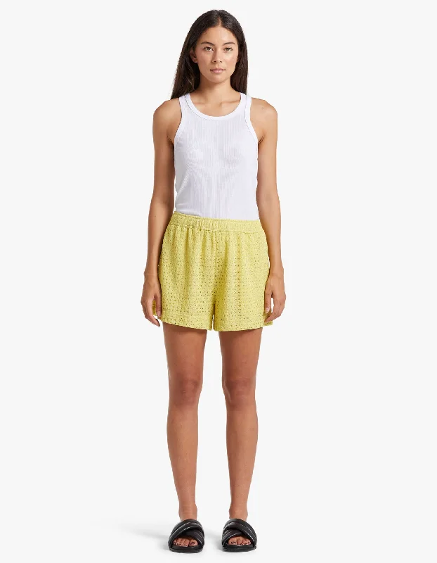 Agna Shorts - Pale Lime Runway Inspired Wear