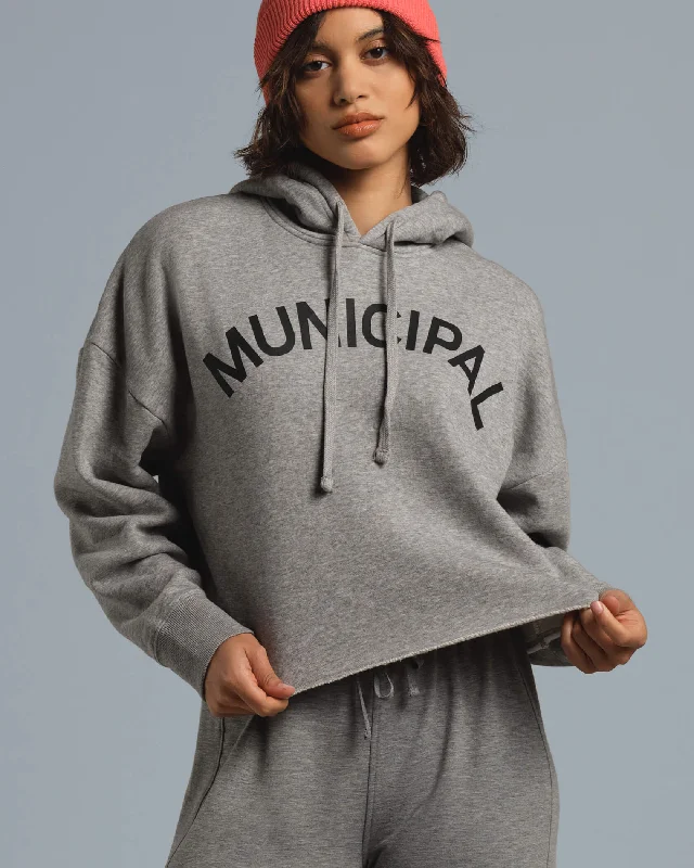 Municipal Women's Origin Hoodie - ATHLETIC GRAY/BLACK Save Big