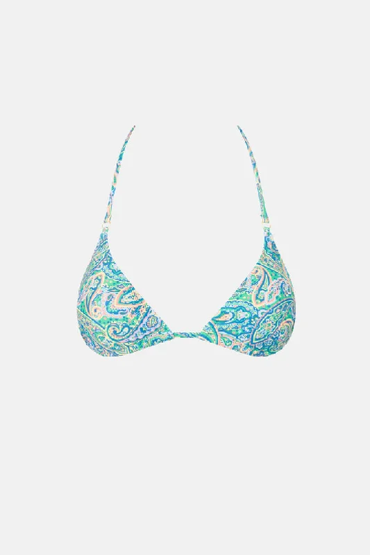 Rhythm Cabo Paisley Slide Tri Top - GREEN Break Fashion Norms