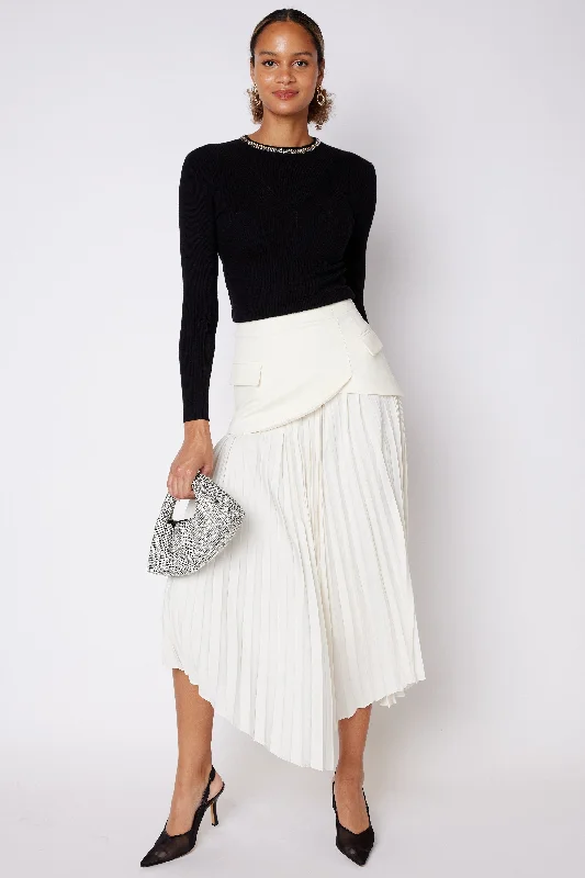 Michael Pleated Layered Skirt Artful Design