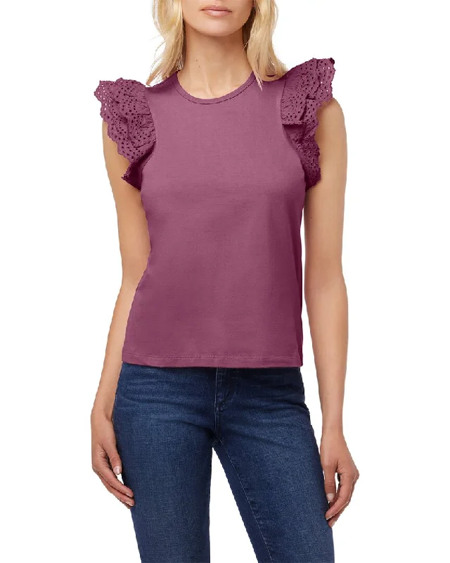 JOE'S Jeans Eyelet Sleeve Top Feminine Charm