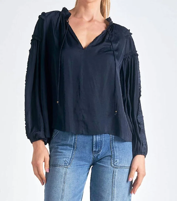 Elsa Top In Navy Crazy Price Slashing