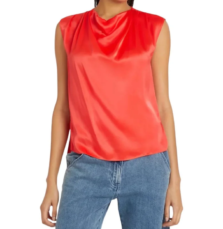 Freya Top In Crimson Comfort Meets Fashion