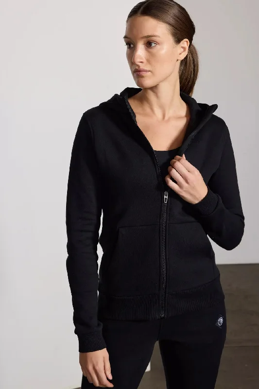 MPG Sport Women Comfort Fleece Zip-Up Hoodie - BLACK Trend Setting Threads