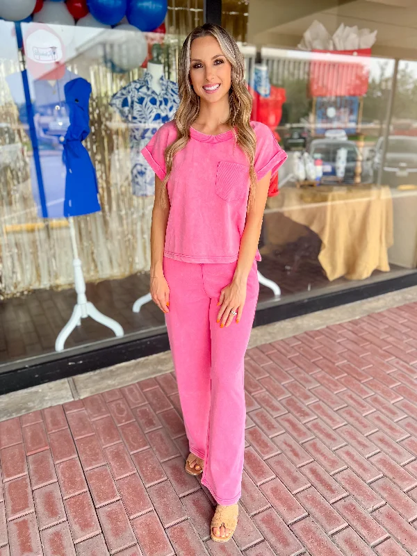 Always On The Go Pants-Pink Limited Time Offers