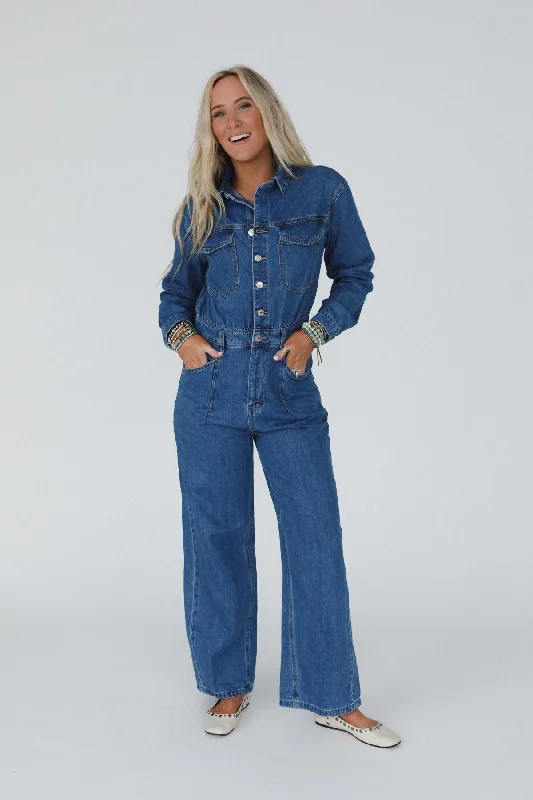 Little Extra Denim Jumpsuit - Medium Denim Stupidly Low Prices