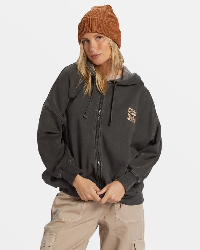 Billabong Riptide Zip Hoodie - BLACK SANDS Chic And Trendy