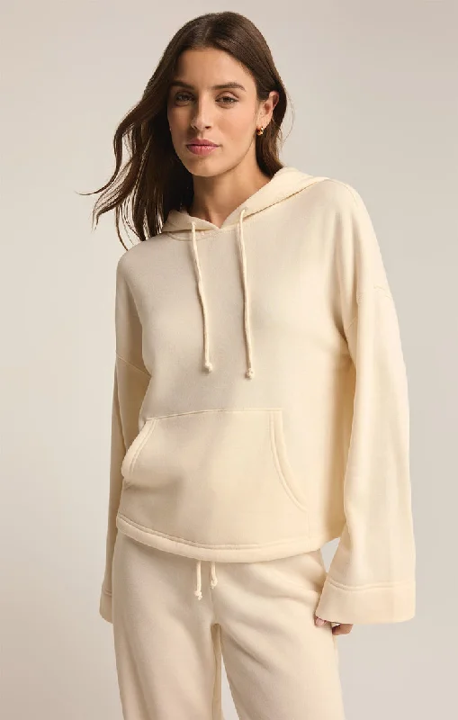 Z-Supply Lift Off Hoodie - SEA SALT Flowing Silhouette