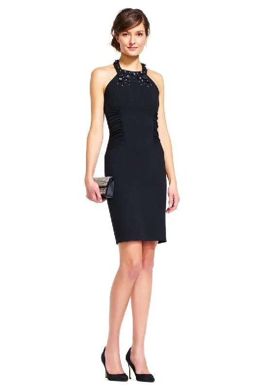 Adrianna Papell - AP1D100855 Embellished Halter Sheath Dress Popular Collection