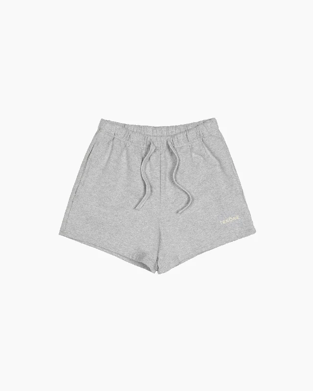 Tenore Logo Fleece Short - HEATHER GREY Urban Sophistication