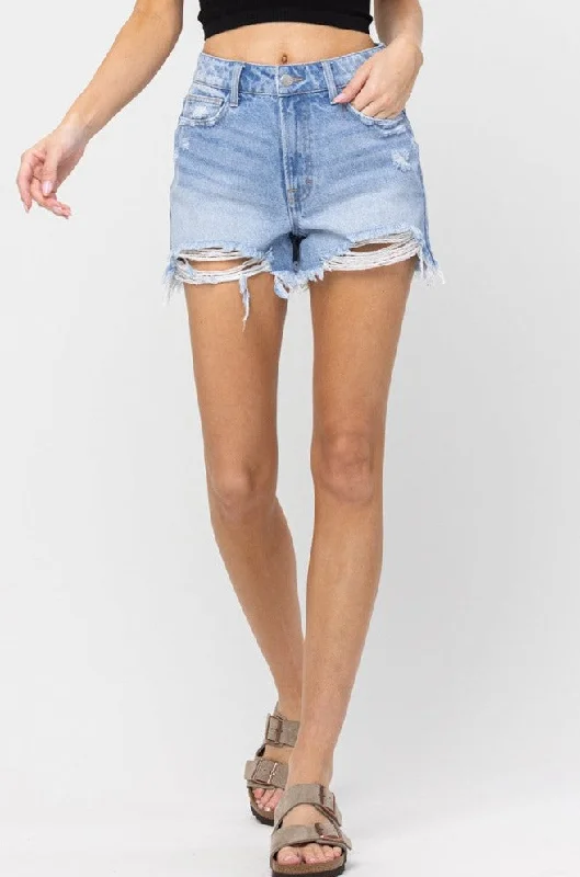 Mid Rise Distressed Shorts Embrace New Fashion