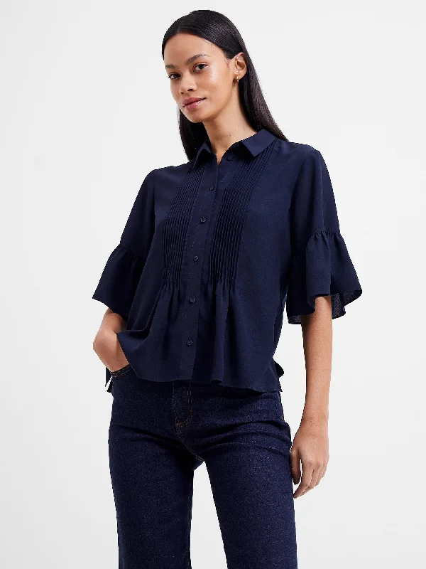 Crepe Light Pin-Tuck Shirt Unbeatable Prices