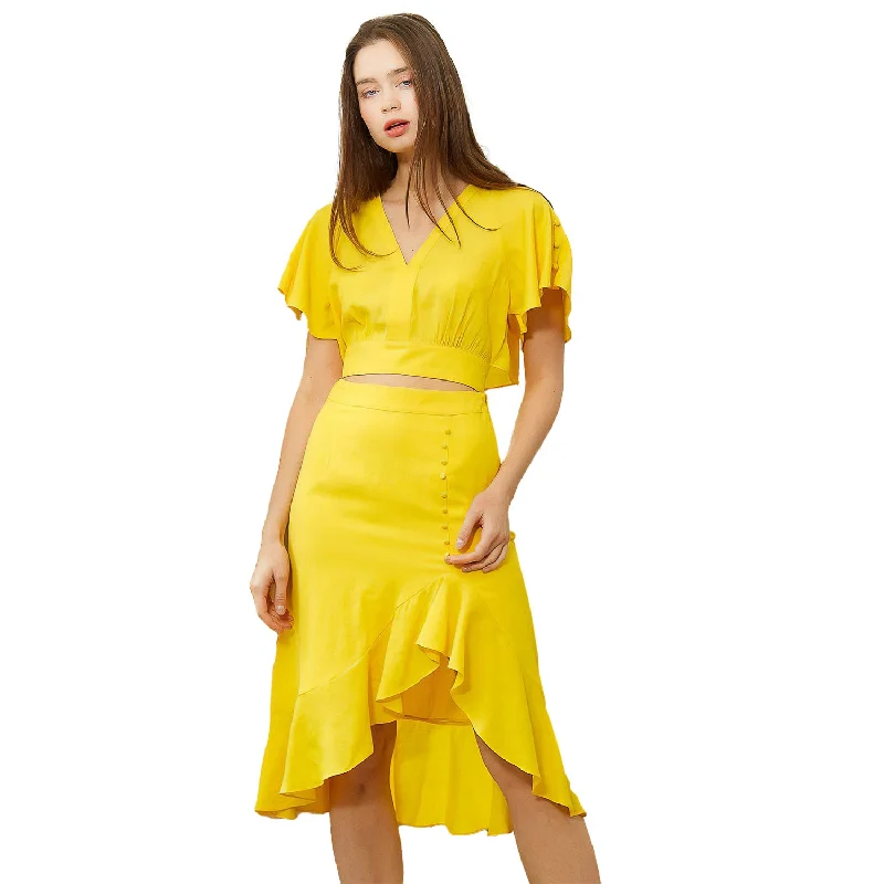 Women's Asymmetrical Hem Button Front Skirt Fashion For Every Occasion