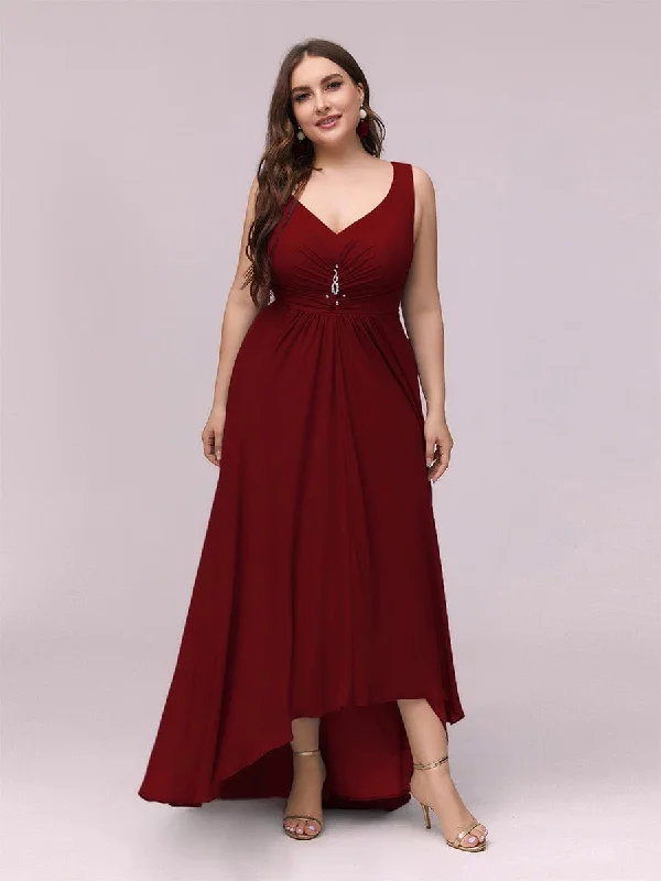 Custom Size V-Neck High-Low Chiffon Evening Party Dress Fashionista Favorites