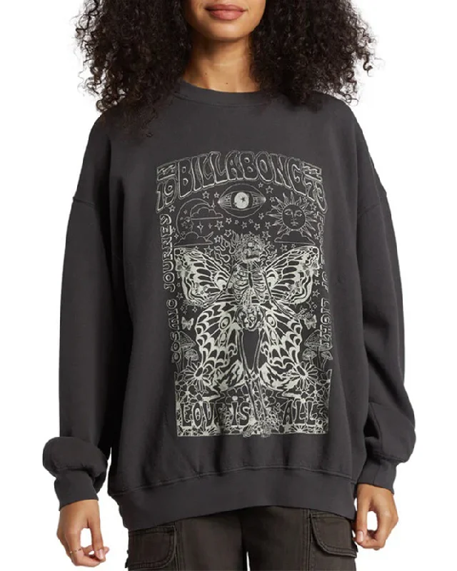 Billabong Ride In Oversized Crewneck Sweatshirt - BLACK SANDS 5 Trendy Street Style