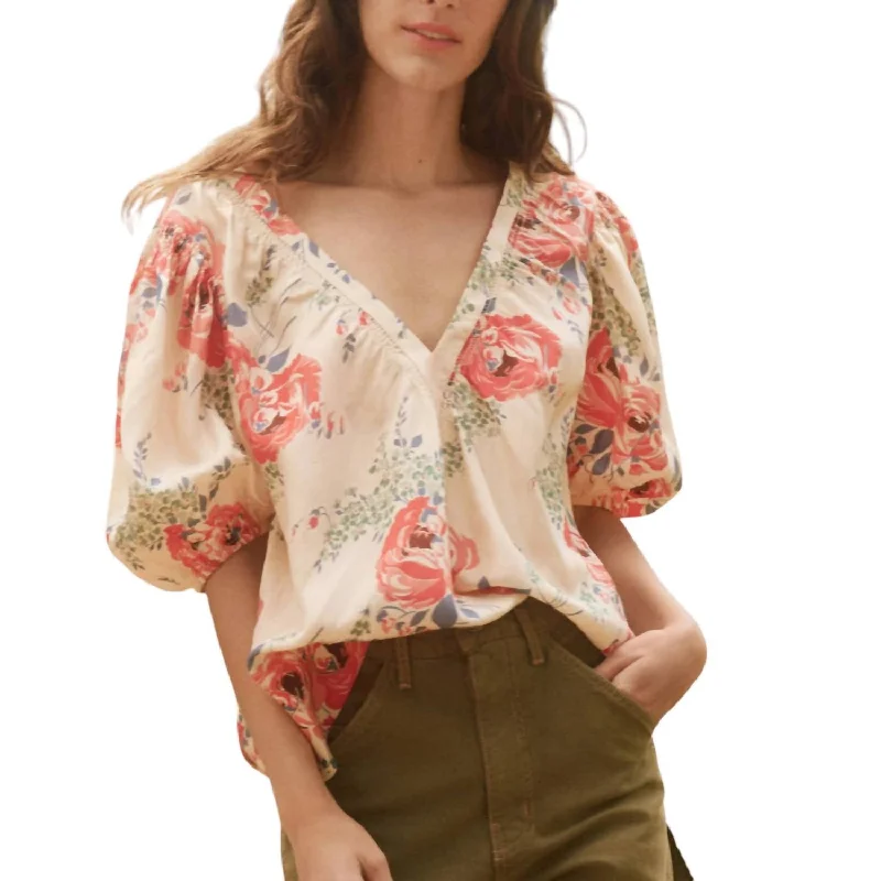 Bungalow Top In Echo Rose Print Fashion Essentials